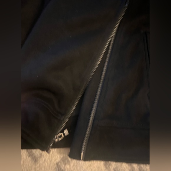 EUC FAUX SUEDE BANANA REPUBLIC BLACK MOTO STYLE JACKET SZ XL! - Picture 6 of 8